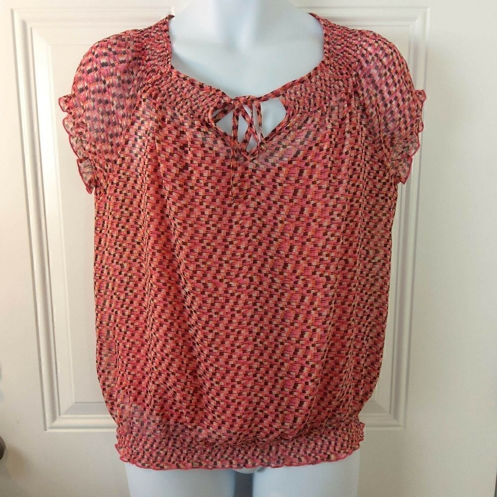 (3/$20) Liz Claiborne blouse w/ attached tank top